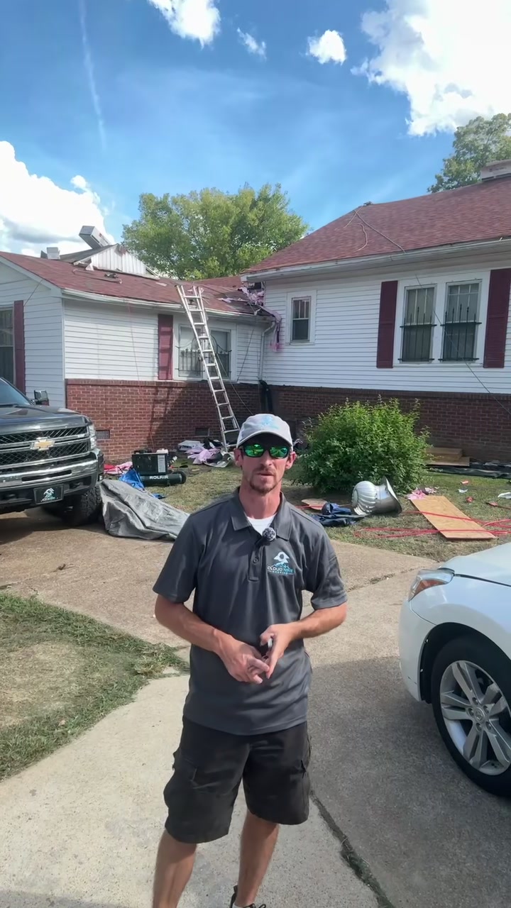 Robert Lollar, owner of Cloud Nine Roofing, at a job in Oxford